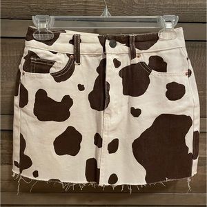 PACSUN cowprint skirt